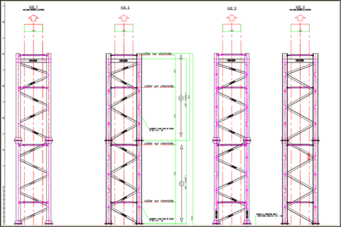 Design dune cheminee de diametre 1800 mm hauteur 50 m en SVR 01
