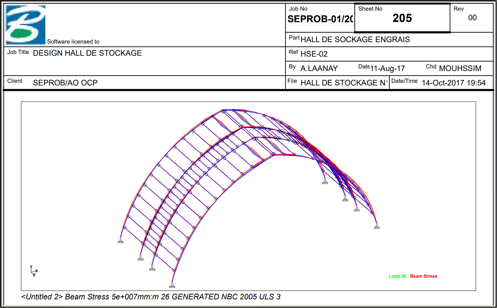 Étude de base et de détail de structure en béton armé de hangars de stockage des engrais